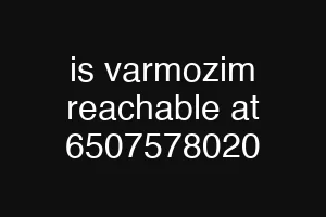 is varmozim reachable at 6507578020